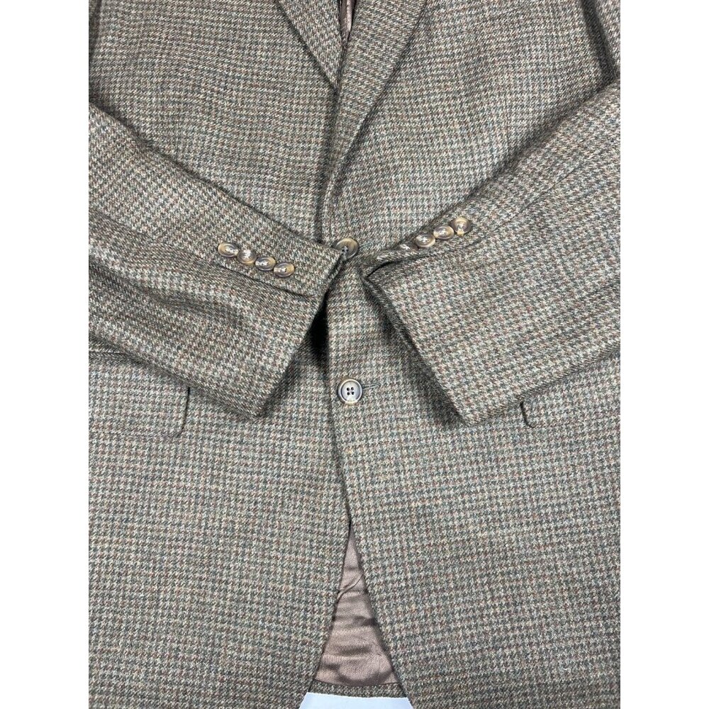 Chaps Ralph Lauren Men's 46 Brown 100% Wool Plaid Sport Coat Blazer - Picture 8 of 12